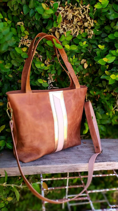 CARTERA BRUNA EN CUERO LISO