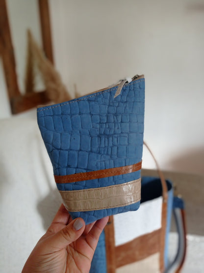 KIT MATERO AZUL CROCO