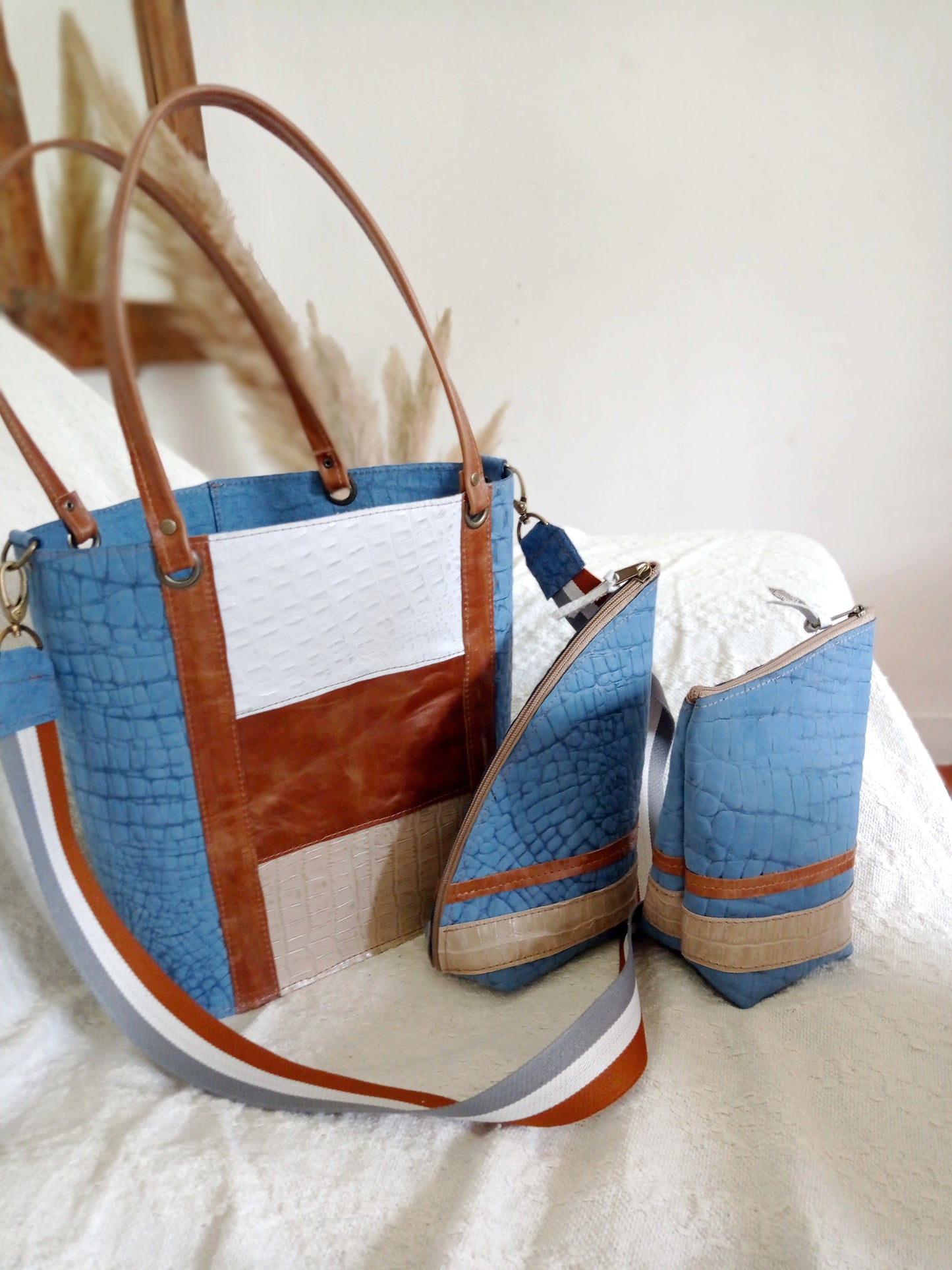KIT MATERO AZUL CROCO