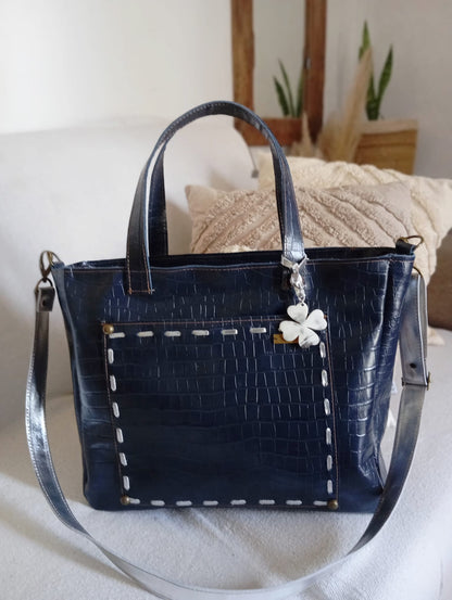 Bolso Nola Liso Negro, bolso de cuero negro